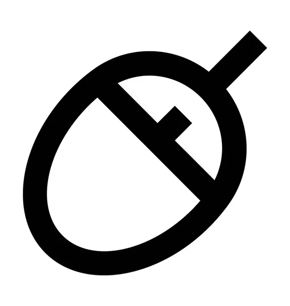 Flaches Vektor Symbol Der Computermaus — Stockvektor