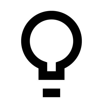 Ampul Düz Vektör Simgesi