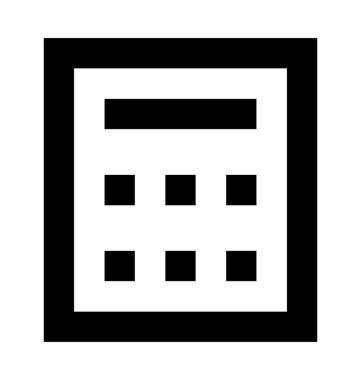 hesap makinesi düz vektör simgesi