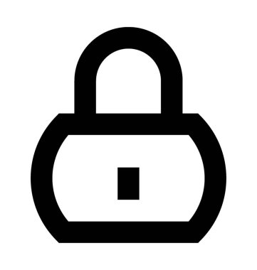 düz vektör simgesini kilitle