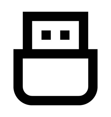 usb düz vektör simgesi