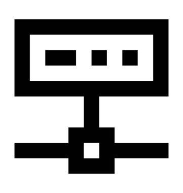 Sunucu Düz Vektör Simgesi