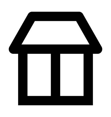 dükkan düz vektör simgesi