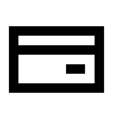 Kredi kartı düz vektör simgesi