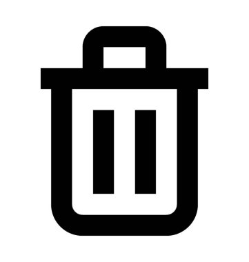 Çöp Kovası düz vektör simgesi