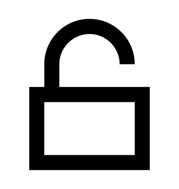 Düz vektör simgesi kilidini