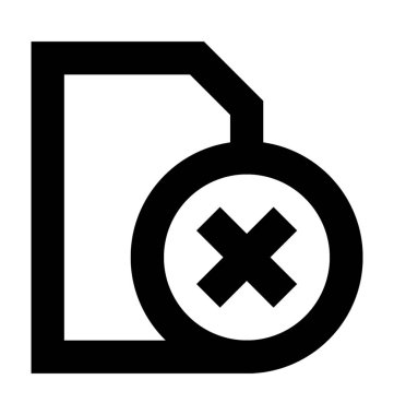 Dosya düz vektör simgesini kaldır