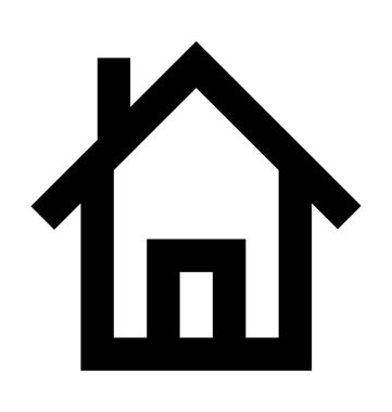 ev düz vektör simgesi