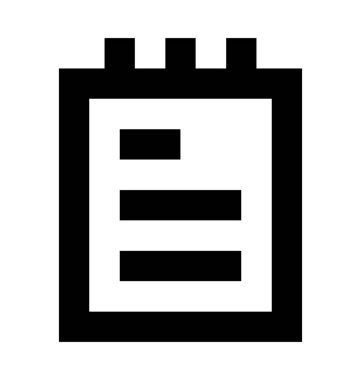 notepad düz vektör simgesi