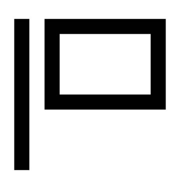 Bayrak Düz Vektör Simgesi