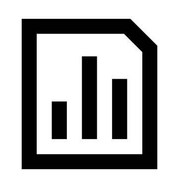 Grafik rapor düz vektör simgesi
