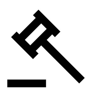 Açık artırma düz vektör simgesi