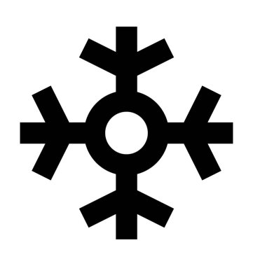 Kar tanesi düz vektör simgesi