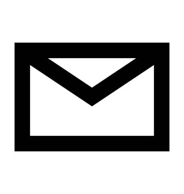 Zarf düz vektör simgesi