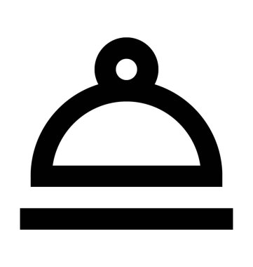 Tabağı düz vektör simgesi