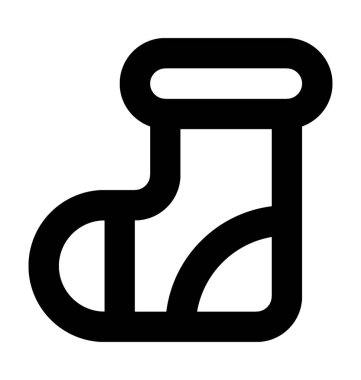 Çorap düz vektör simgesi