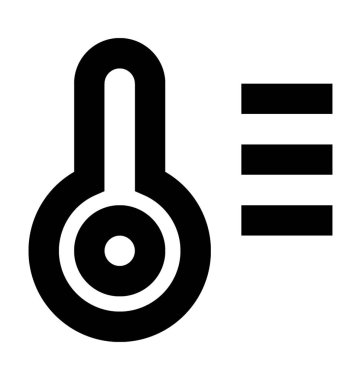 Termometre Düz Vektör Simgesi