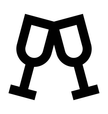 Kızartma gözlük düz vektör simgesi