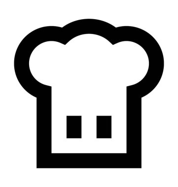 Chef şapka düz vektör simgesi