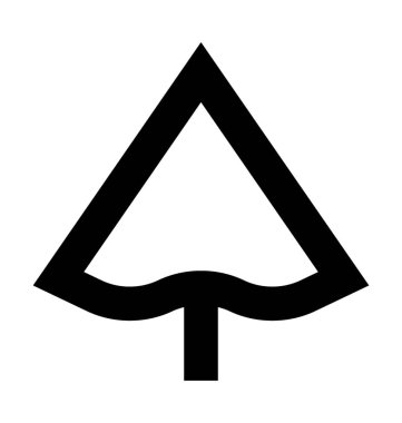 Noel ağacı düz vektör simgesi