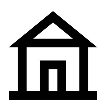 ev düz vektör simgesi