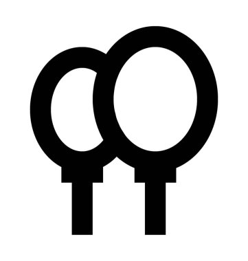 Balonlar düz vektör simgesi