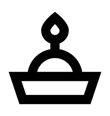 Alev düz vektör simgesi