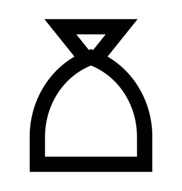 Santa çuval düz vektör simgesi