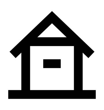 ev düz vektör simgesi