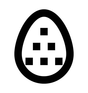 Paskalya yumurtası düz vektör simgesi