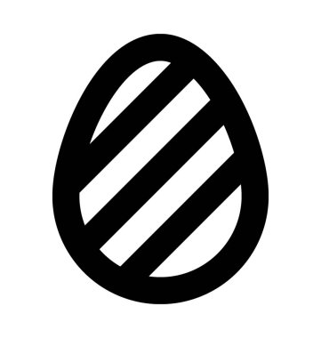 Paskalya yumurtası düz vektör simgesi