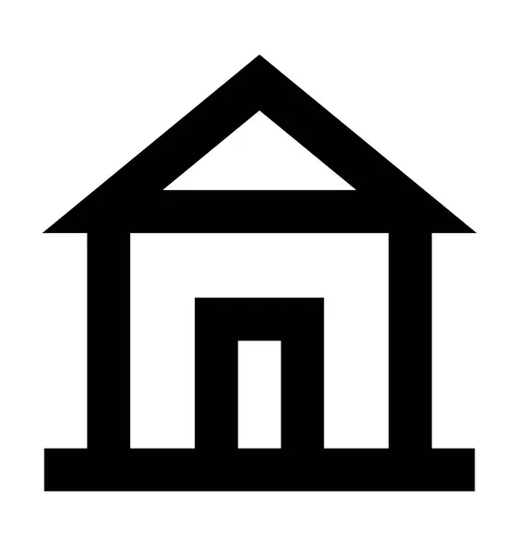 Maison Plat Vecteur Icône — Image vectorielle