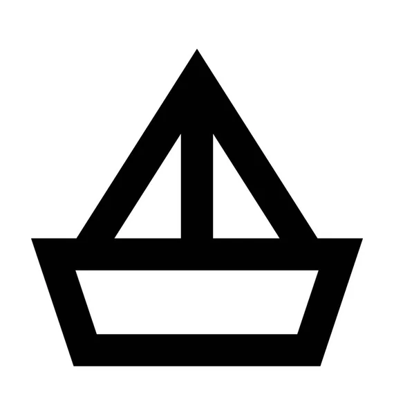 Яхта Плоским Вектором — стоковый вектор