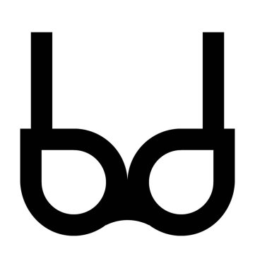 Sutyen düz vektör simgesi 