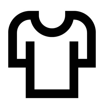 Gömlek düz vektör simgesi 