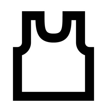 Yelek düz vektör simgesi 