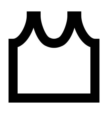 Yelek düz vektör simgesi 