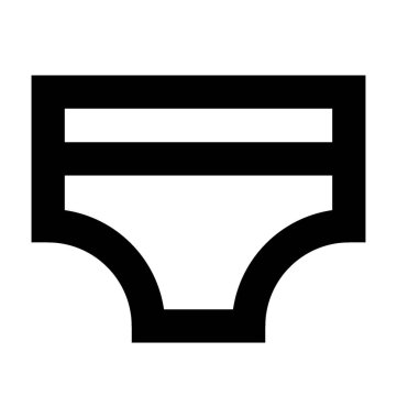 İç çamaşırı düz vektör simgesi 