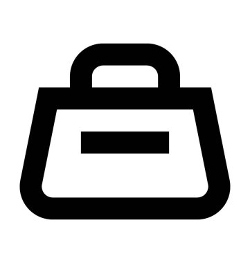 Kadın çantayı düz vektör simgesi 