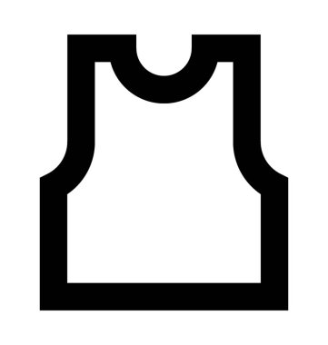 Yelek düz vektör simgesi 