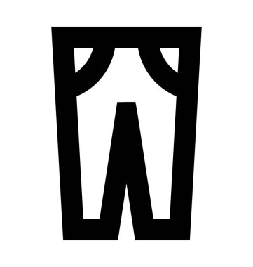 Pantolon vektör simge düz 