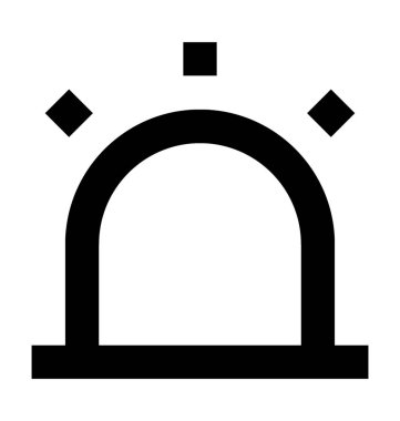 Siren düz vektör simgesi