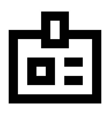 kimlik kartı düz vektör simgesi