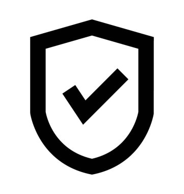 kalkan düz vektör simgesi