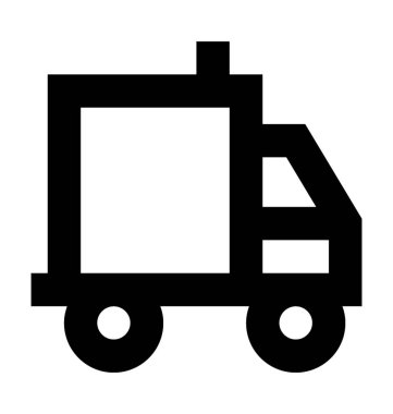 karavan düz vektör simgesi