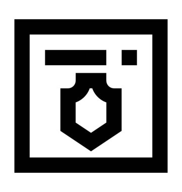 Polis rozeti düz vektör simgesi