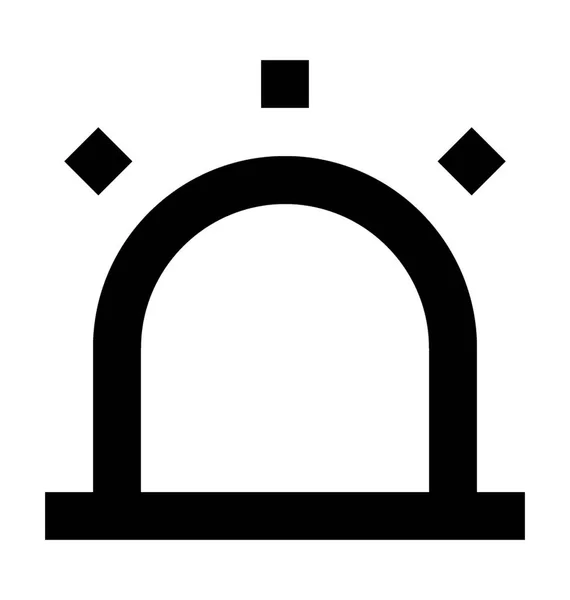 Icône Vectorielle Plate Sirène — Image vectorielle