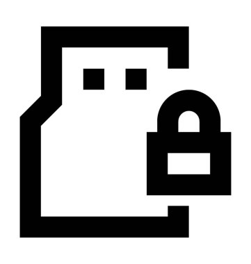 Güvenli tükenmezkalem götürmek düz vektör simgesi