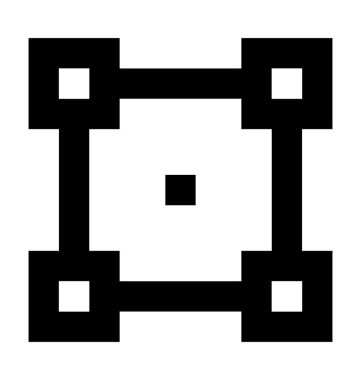 Çapa noktası düz vektör simgesi 