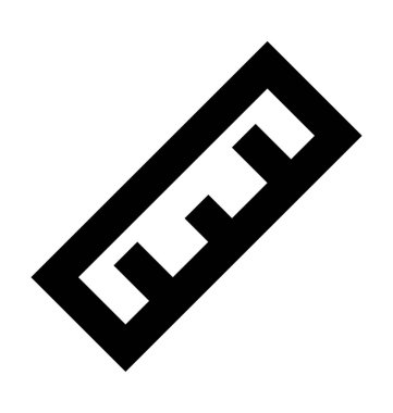 cetvel düz vektör simgesi 